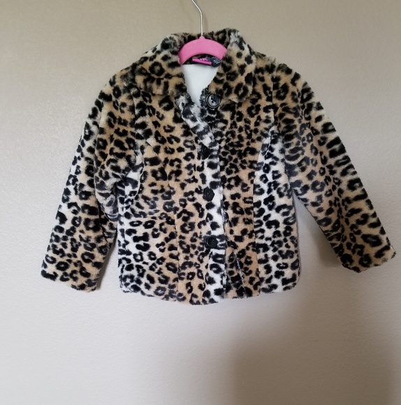 Koala Kik Other - Faux Fur Leopard Collar Jacket Coat